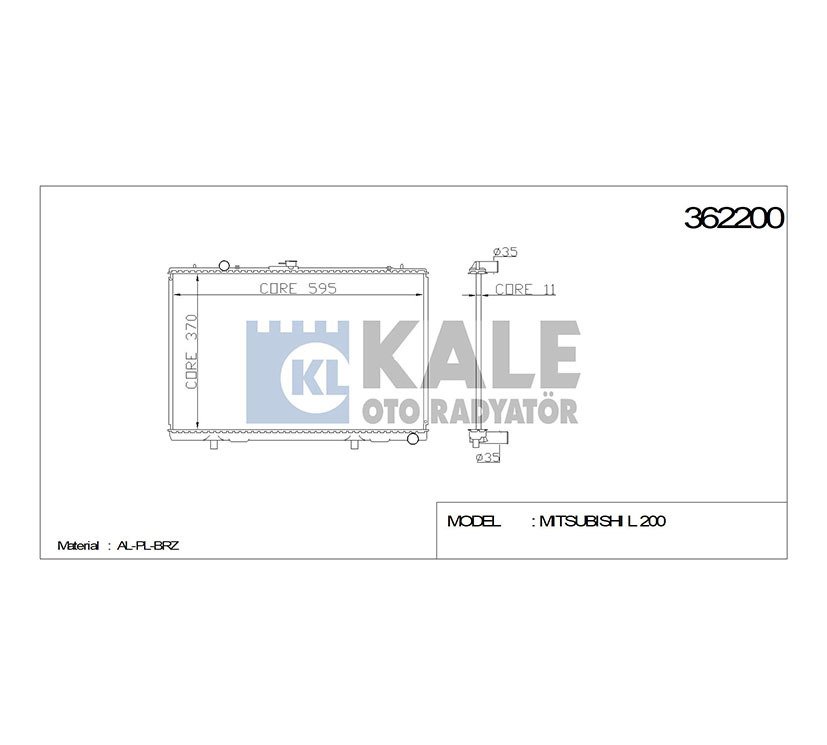 Radyatör Su L-200  99-05 4X2 26Mm (Mt) Brazıng