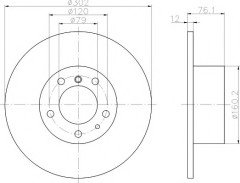 Fren Aynası Ön 518-520 E34 1988-93 - 34111161693