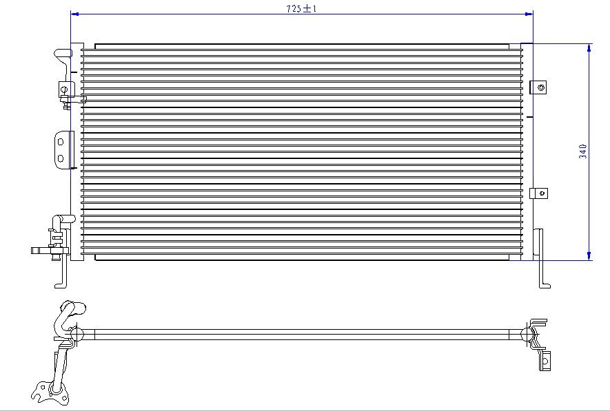 KLIMA RADYATORU SONATA 98=>     725x335x16 97606-38003