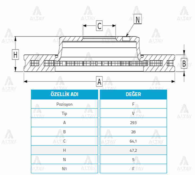 Fren Diski Crv 07-15 / Ön Havalı 293-5 45251Swwg01
