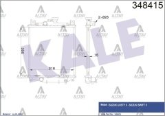 Radyatör Su Swıft  90-01 1.0 / 1.3 16Mm (Mt) Brazıng 1770063B50