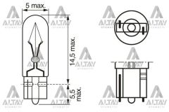 AMPÜL ECO 12V 1.2W GÖSTERGE AMPÜLÜ DİPSİZ