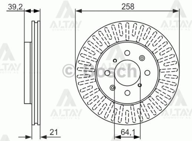 Fren Diski Jazz 09-12 / Cıty 09-12 / Ön Havalı 258-4 45251Saag50