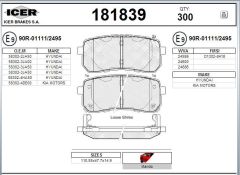 FREN BALATASI ARKA H1 08- / IX55 08- / CARNIVAL 06- 58302-3JA00 - 58302-4HA00 - 58302-4DE00 - 58302-4DA00 - 58302-4HA50