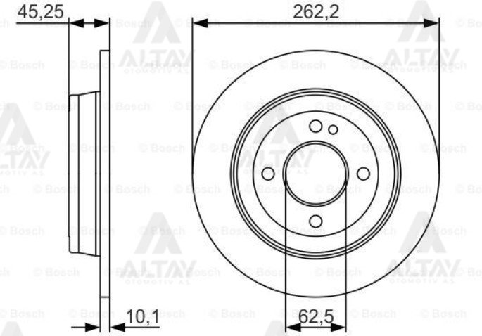 Fren Diski Accent 12-18 Blue / I-20 15-18 / Rıo 12-16 / Rıo 06-11 / Arka Düz 262-4 584110U300