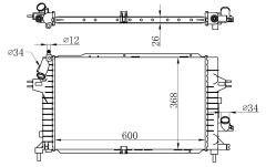 SU RADYATORU ASTRA H 1.3 Z13DTH 04=>     MANUEL - 600x369x26 1300269 / 13143570