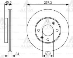 Fren Diski Elantra 00-04 / Matrıx 01-10 / Ön Havalı 257-4 5171217000