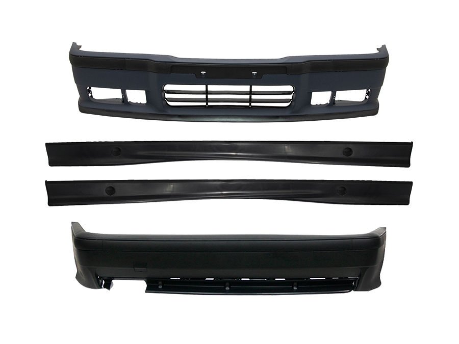 Gövde Kiti E36 Ön Lip, <OO> Egz.Çıkışlı, Marşpiyelli, (3 Kol Izgara) -M-Tech- ///M3- 1991-98
