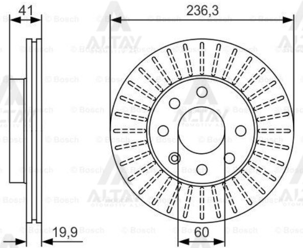 İ Vectra A 88-95 / Astra F 91-98 / Corsa B 93-00 / Combo B 94-01 / Kalos 02-10 / Aveo 05-10 Ön Havalı 236-4 569054
