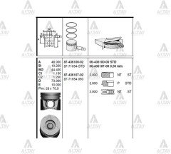 Piston Segmansız Pıckup Navara 06-07 / Pathfınder 05-07 / Euro 4 / Yd25Ddtı / Std 8671654Std