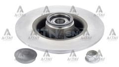 FREN DİSKİ MEGANE II 02-08 / CLIO III 05-12 ABSLİ PORYALI RULMANLI ARKA DÜZ 240-4