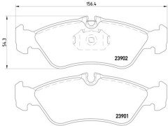 Fren Balatası Arka 902-903 Spr-Lt 1995-06 - A0044202720