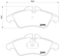 Fren Balatası Ön 901-902-903 Spr-Lt 1995-06 - A0044205520