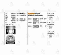 Piston Segmanlı Sorento 170Hp / H-1 Std 8771120Std