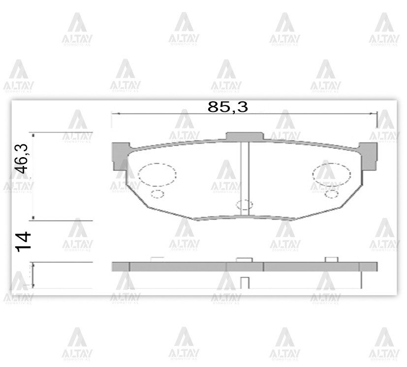 Fren Balata Elantra 96-06 / Cerato 05=> Disk Arka Sphd021