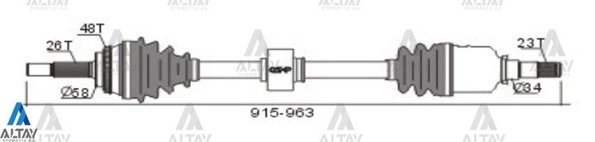 Aks Komple Ön Corolla 03-06 / Benzinli Absli Sağ 4341002240