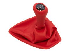 Topuzlu Vites Körüğü E90+LCI E92+LCI -6 İleri- Man.Şanz; (Kırmızı; Suni Deri)