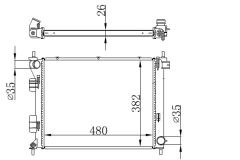 SU RADYATORU I20 12-14     DIZEL  -  MANUEL  -  480x382x26 25310-4P700 / 25310-1J700
