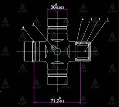 İSTAVROZ MAFSAL (ŞAFT) L-200 06=> 4x2 / 4x4 (101mm X 30mm İÇTEN SEGMAN) GUM-99