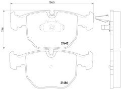 Fren Balatası Ön 740-530 E38-39-53 1995-06 - 34116761252