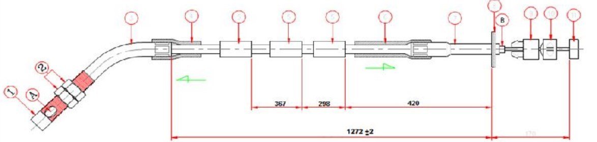 Gaz Telı- Accent 1.5 95-99 Rcb029