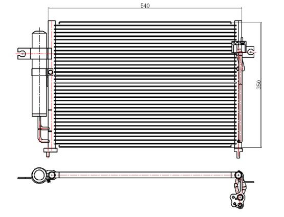 KLIMA RADYATORU GETZ 03=>     BENZINLI  -  535x345x16 97606-1C100