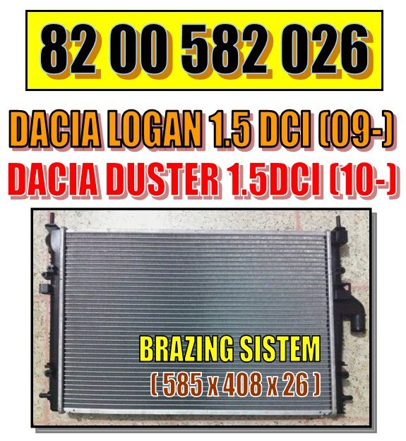 RADYATÖR RA0231050 DUSTER (10 ) LOGAN (06 ) 1.5 DCI KLİMALI