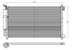 KLIMA RADYATORU MICRA K12 03 =>     BENZINLI  -  654x340x16 92100-AX800