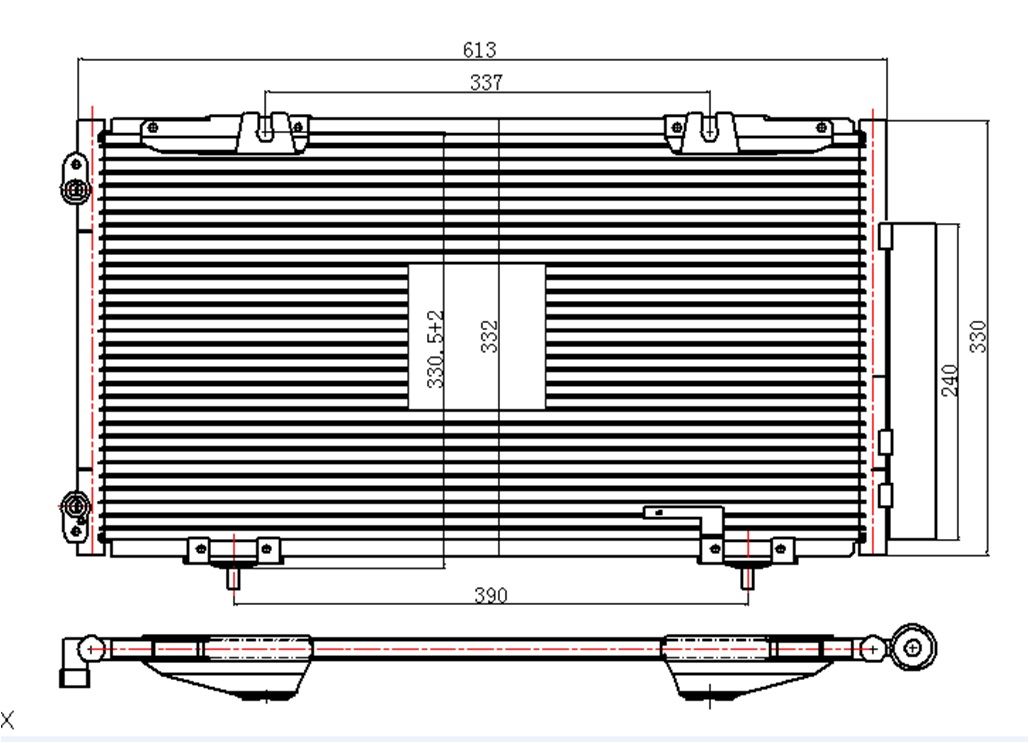 KLIMA RADYATORU AVENSIS 97-00     608x377x16 88450-05010