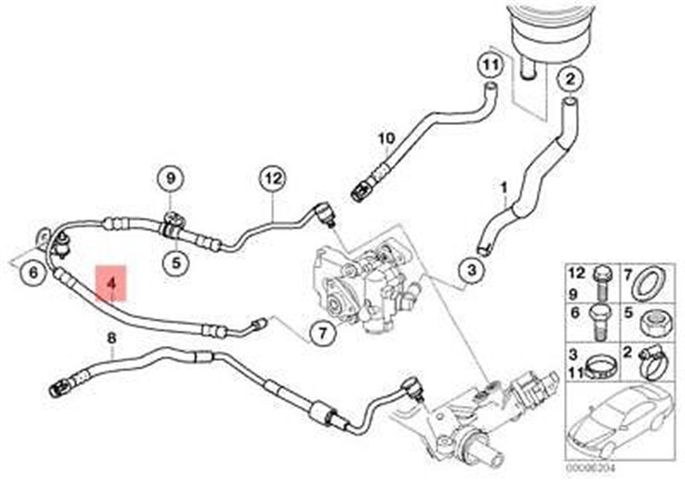 DİREKSİYON HORTUMU E65 BMW 32416766021