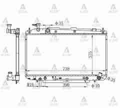 Radyatör Su Rav-4 00-06 2.0 Benzinli 22Mm (At) 1640028140